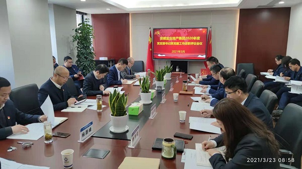 安徽盐业地产集团公司党委召开2020年度下层党支部书记抓党建事情述职评议会